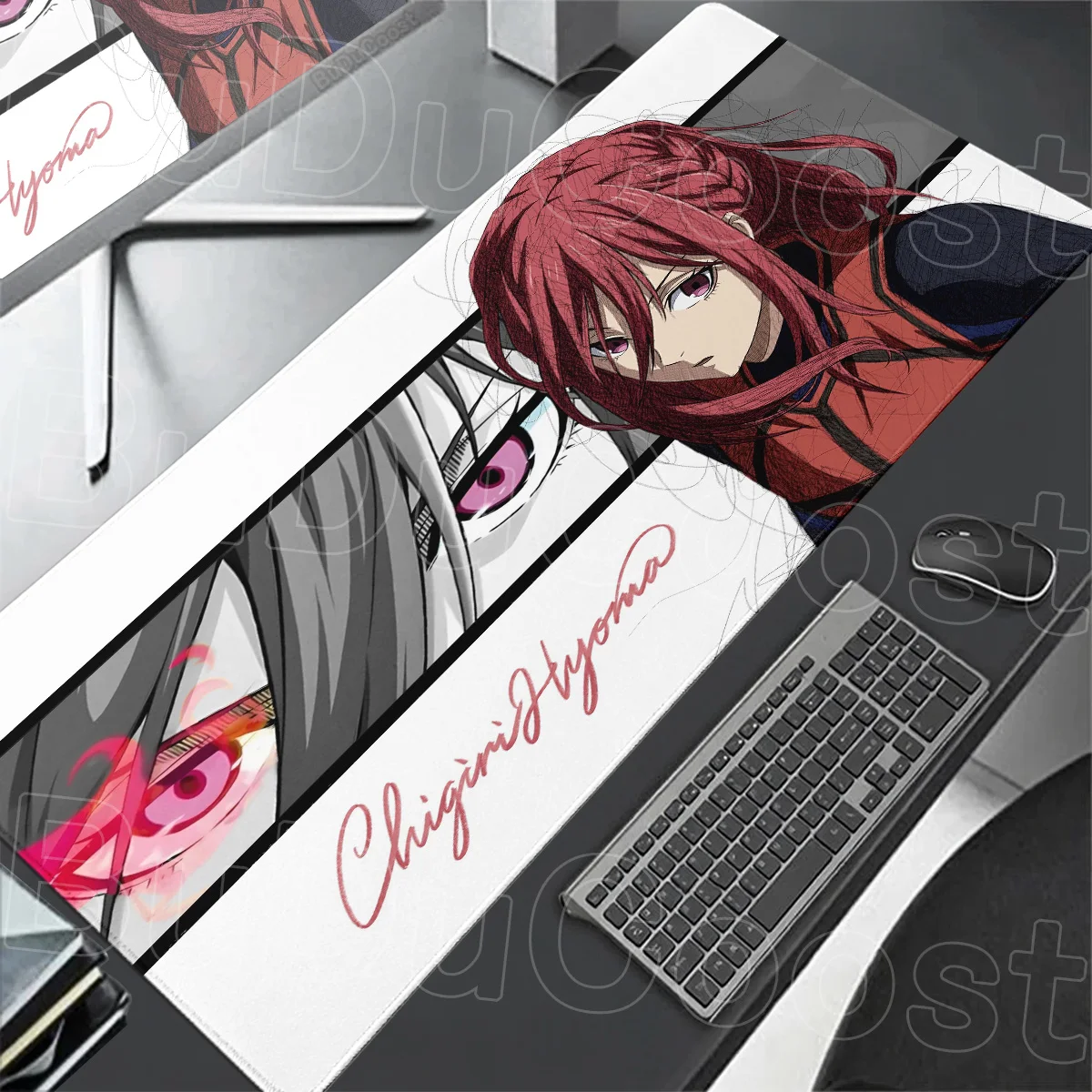 Large Gamer Mousepads Rubber Non-slip Office Keyboard Anime Blue Lock Mouse Mat Stitch Edge Desk Pad PC Gaming Setup Accessories