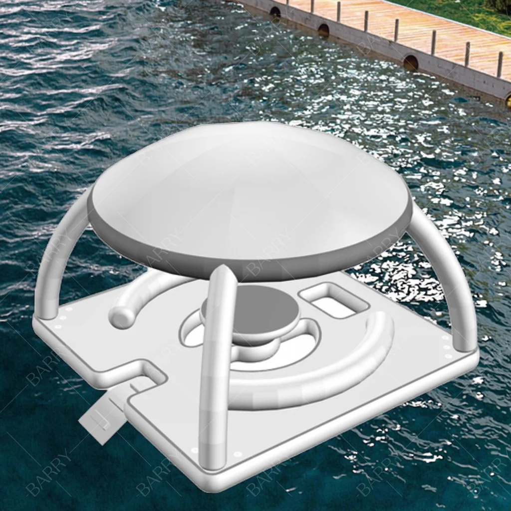 قاعدة عائمة قابلة للنفخ على شكل قطرة المحيط مع جزيرة مائية للخيمة للبحيرة #2