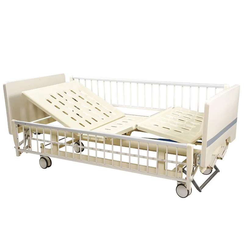 MEDIGE Factory Price Hospital Equipment Patient Care Medical Bed Multi-Function Manual Hospital Bed