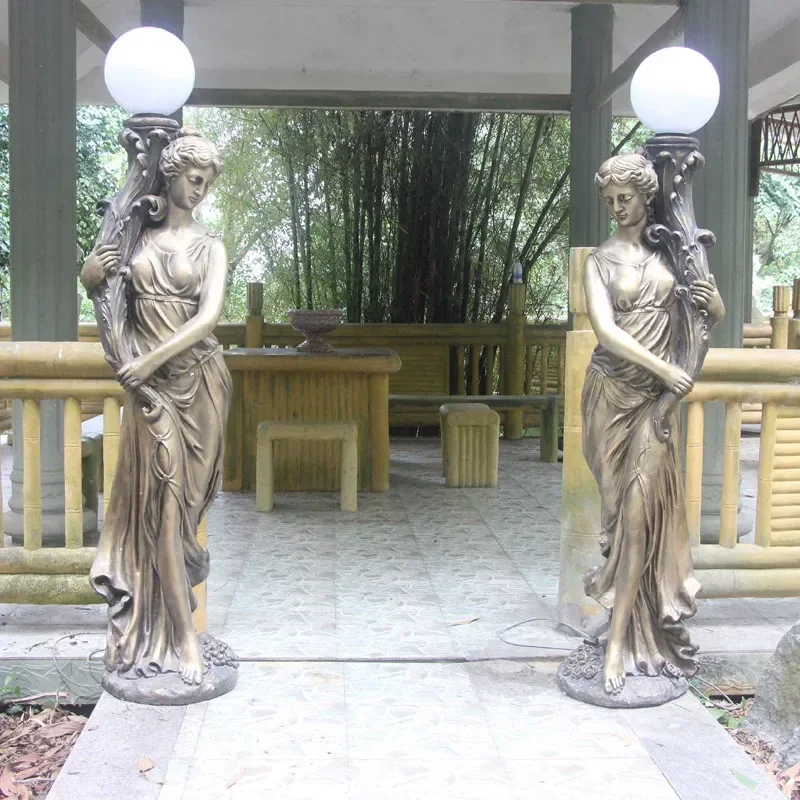 European Style Sun Lantern Sculpture for Home Entrance Hotel Clubhouse Courtyard Decoration Wedding Photography Prop Ornament