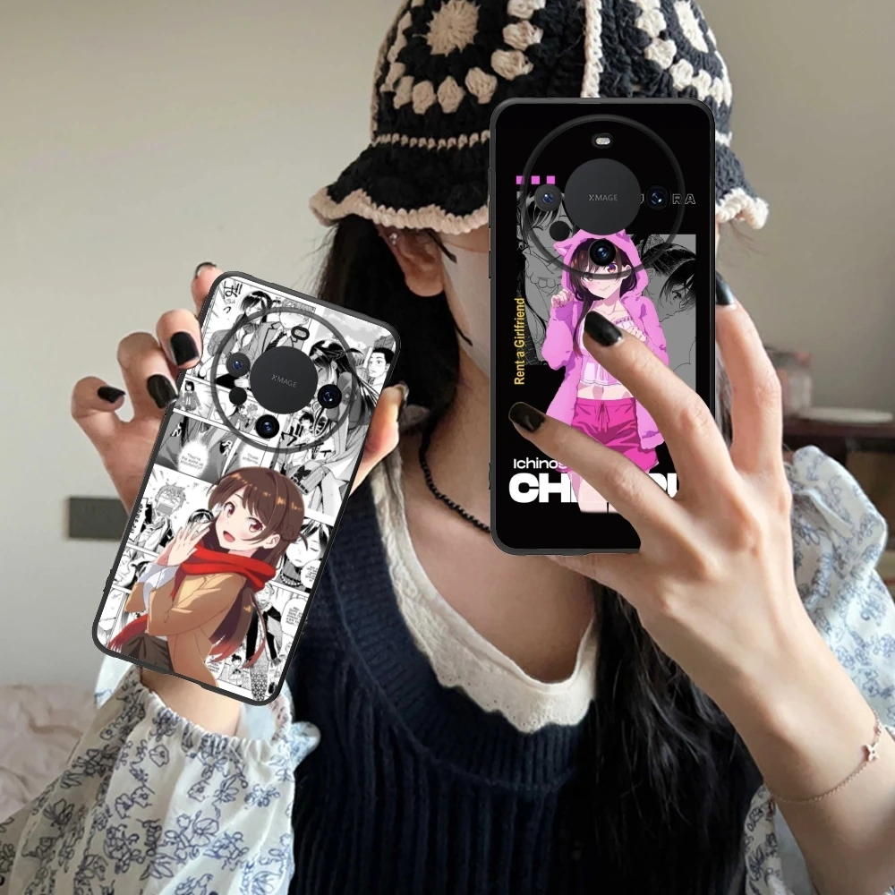 Anime Chizuru Ichinose Mobile Cell Phone Case for Huawei Mate 60 50 40 30 20 10 Pro Plus Lite E 5G Black Soft Phone Cover Shell