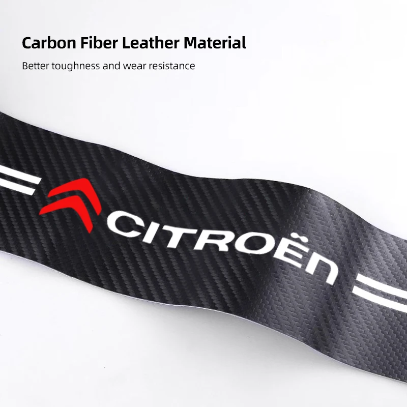 Carbon Fiber Car Door Plate Threshold Protector Sticker For Citroen C4 C3 C5 C1 Jumpy Saxo Berlingo Grand Picasso Cactus C2 view 4