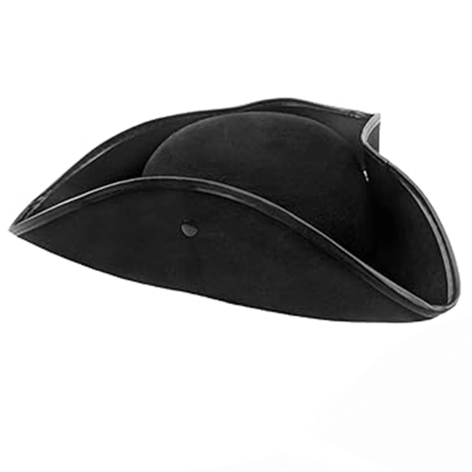 

Faux Leather Pirate Triangle Hat Vintage Style Pirate Tricorn Hat for Men Women Halloween Carnival Cosplay Costume Accessories