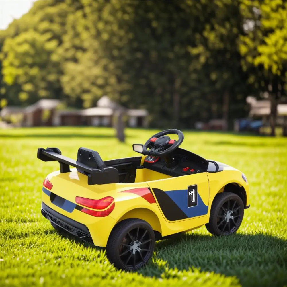 Kinder fahren auf dem Auto, 4-Räder-Quad-Elektroauto für Kinder, elektrisches Rennwagen für Kleinkinder mit LED-Scheinwerfer, Musikfunktion, Instrumentenbox