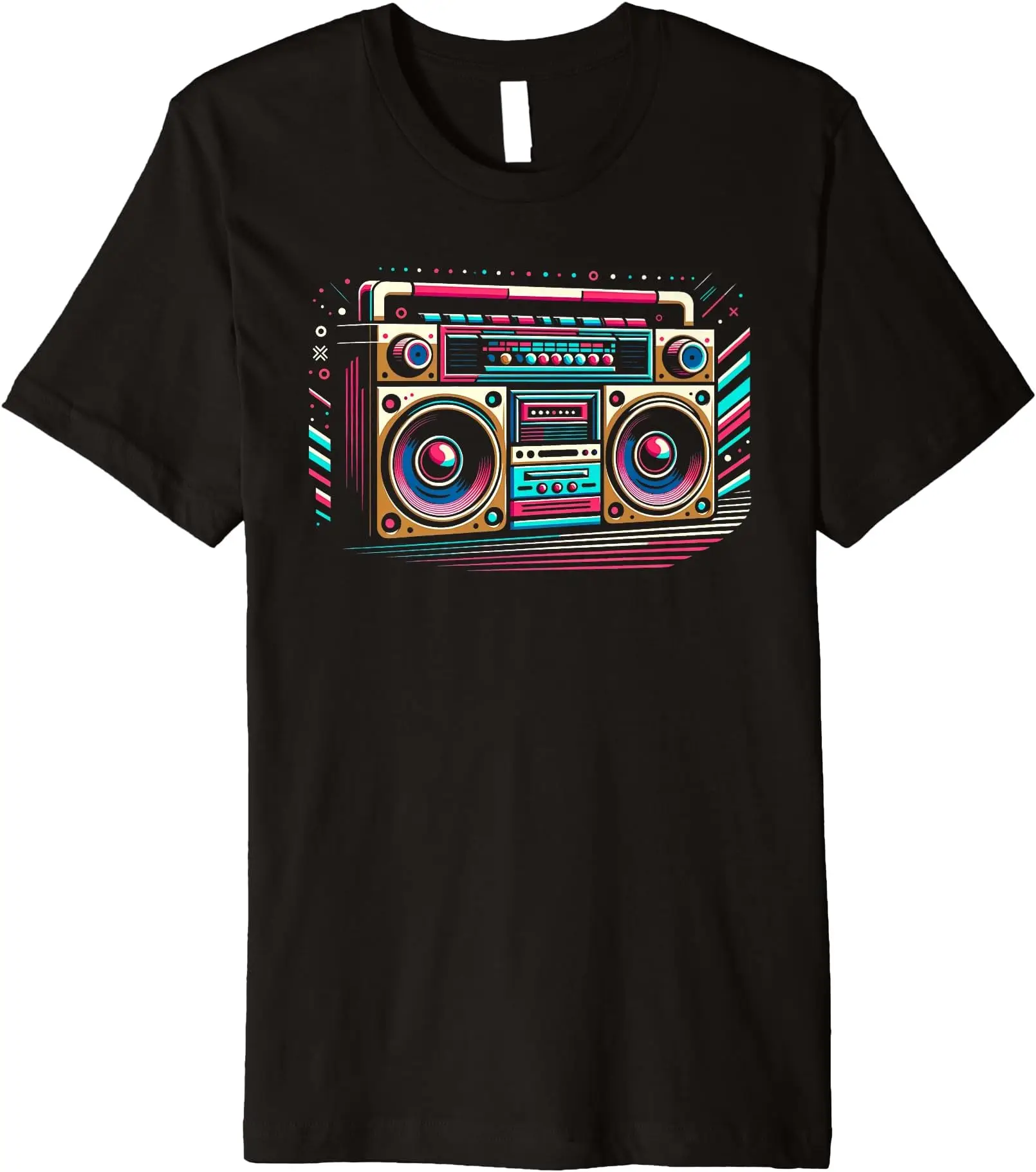 Awesome Retro Boombox T-Shirt Anime Graphic T-shirts For Men Clothing Women Tees Y2K Tops Unisex Summer Short Sleeve