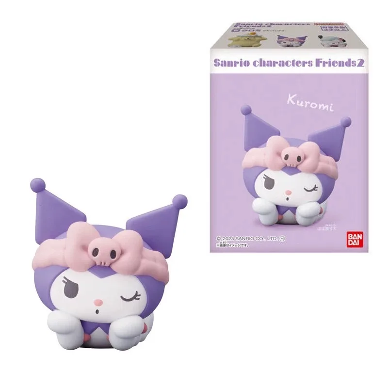 バンダイサンリオクロミメロディーファミリーフレンズシリーズ 2 本物のブラインドボックストレンディなおもちゃ人形クリスマスギフト飾りおもちゃサプライズボックス