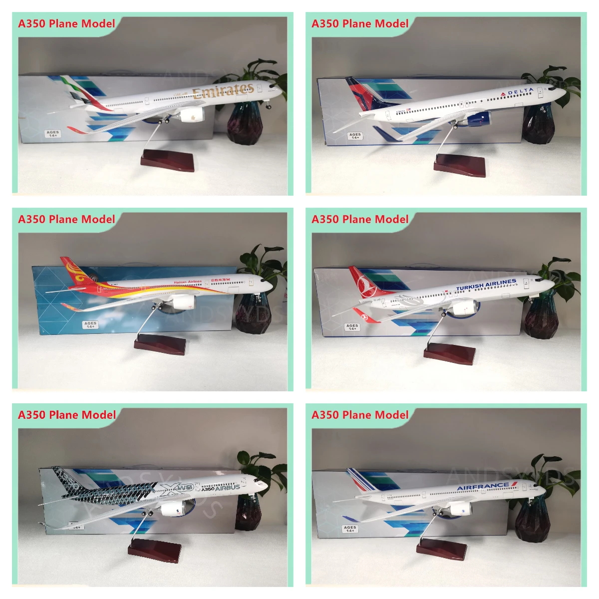 

Model Planes 47cm Airbus 350 Airlines A350 Aircraft Model W Landing Gear Wheel Light Resin Aircraft Decorate Halloween Collectio
