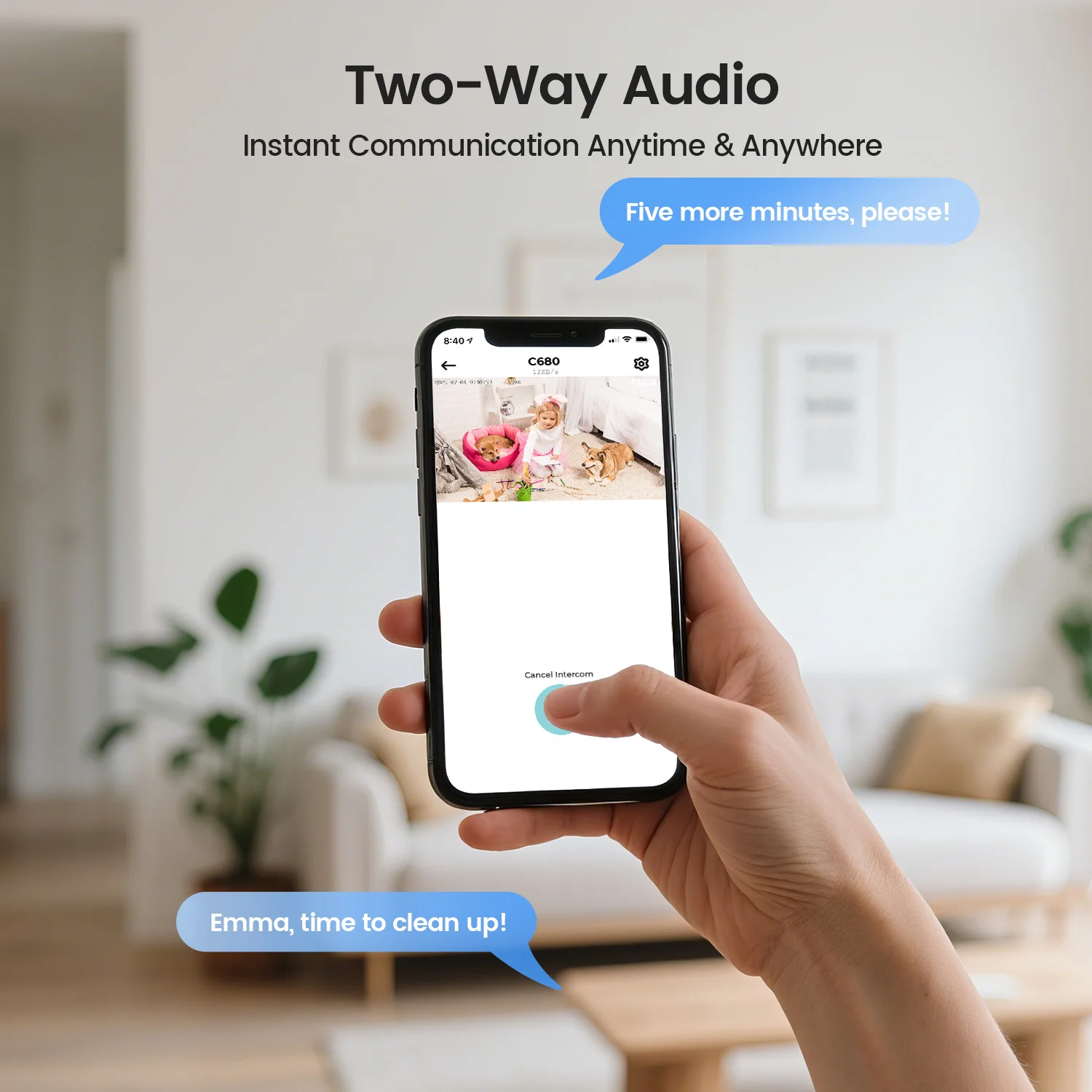 ZOSI C680 2K Window Security Camera Full Color Night Vision 3MP Indoor Plug-in WiFi Surveillance Camera for Home Security