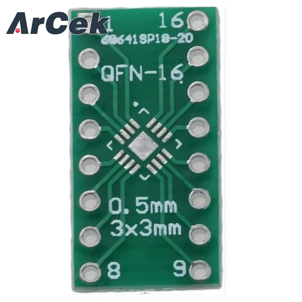 10PCS LGA16 QFN16 Transfer Board Adapter PCB Pinboard SMD to DIP16 DIP Pin IC Test Plate 0.5mm 2.54mm Pitch Converter Socket