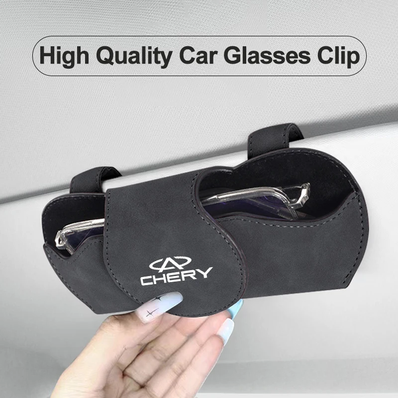 Car Sun Visor Glasses Box Card Pen Holder Storage Case For Chery Omoda Tiggo 7 8 Pro 4 3 Fulwin 2 Arrizo 6 QQ 5x X1 T11 5 Gx EQ7