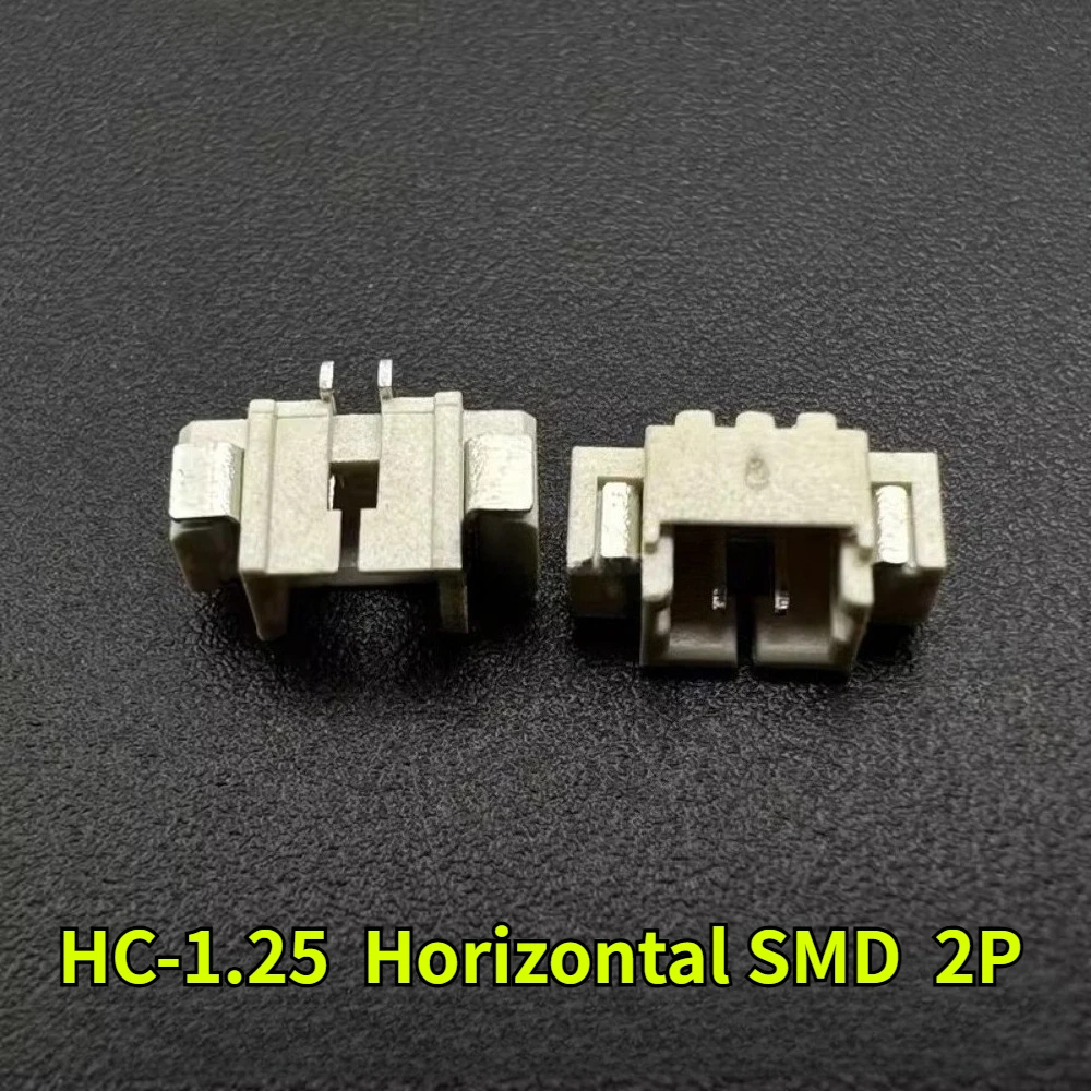 50/100/300Pcs/lot HC-1.25mm Horizontal Patch Pitch 1.25mm 2P/3P/4P/5P/6P/7P/8P/9P/10P WT Needle Seat Connector Horizontal SMD
