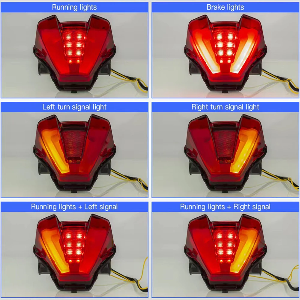 Luz trasera de freno modificada para motocicleta, intermitente integrado, luz LED trasera, para Yamaha MT-07, MT07, MT 07, 2021, 2022, 2023