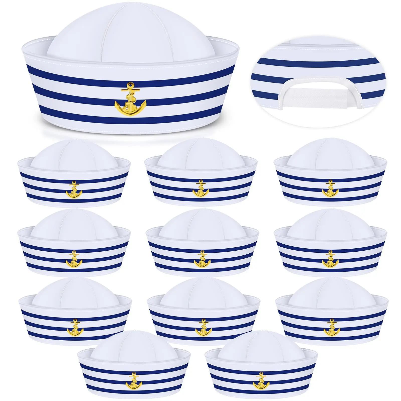 

Military Hat Army Peaked Halloween party Navy Sailor stage performance uniform costume Party cap accessories 8M172