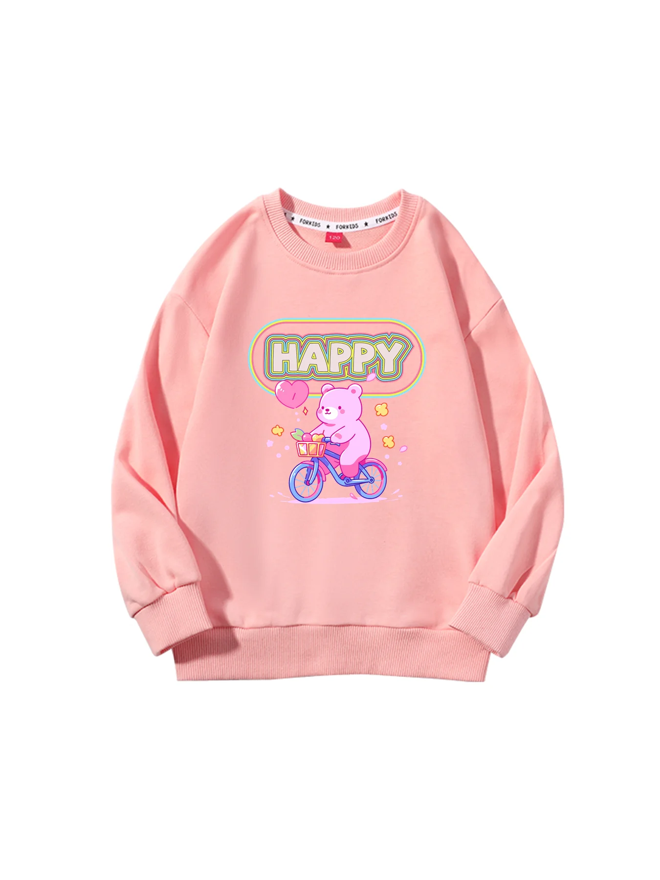 Cute Romantic Kids Clothes Spring Sweatshirt Children's Clothing Cartoon Bear Print Pullover Fall Girls Hoodies Festival Gifts