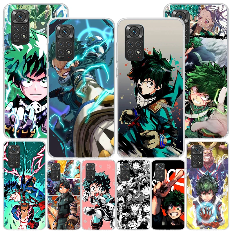 My Hero Izuku Deku Phone Case For Xiaomi Redmi Note 13 12S 12 11 11S 11E 10 Pro Plus 10S 11T 9 9S 8 8T 7 5G Personalized Cover