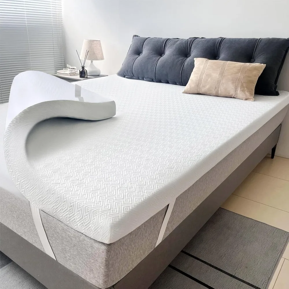 

2 Inch Memory Foam Mattress Topper,Cooling Gel Infused High Density Queen(60"x80") Topper with Removable Skin-Friendly Cover