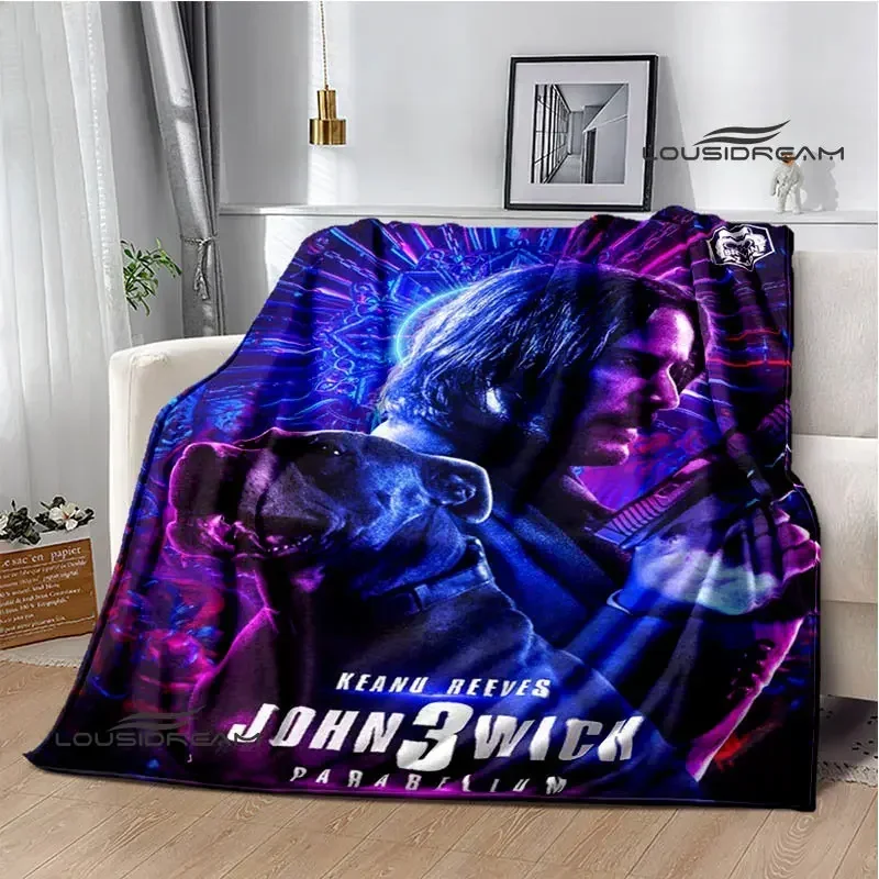 

Movie John Wick printed Blanket Picnic blanket Warm blanket Soft and comfortable Home travel blanket bed linings birthday gift