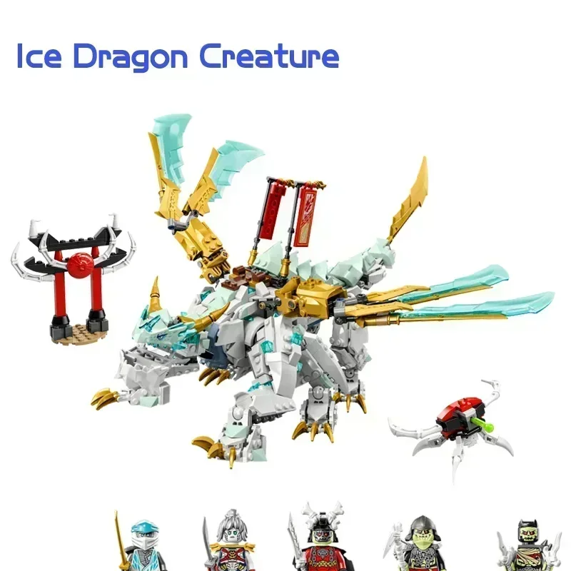 MOC Movie Kloster-Trainingshalle The Ultra Dragon Bausteine Ziegel mit Figuren Spielzeug für Kinder Geschenke