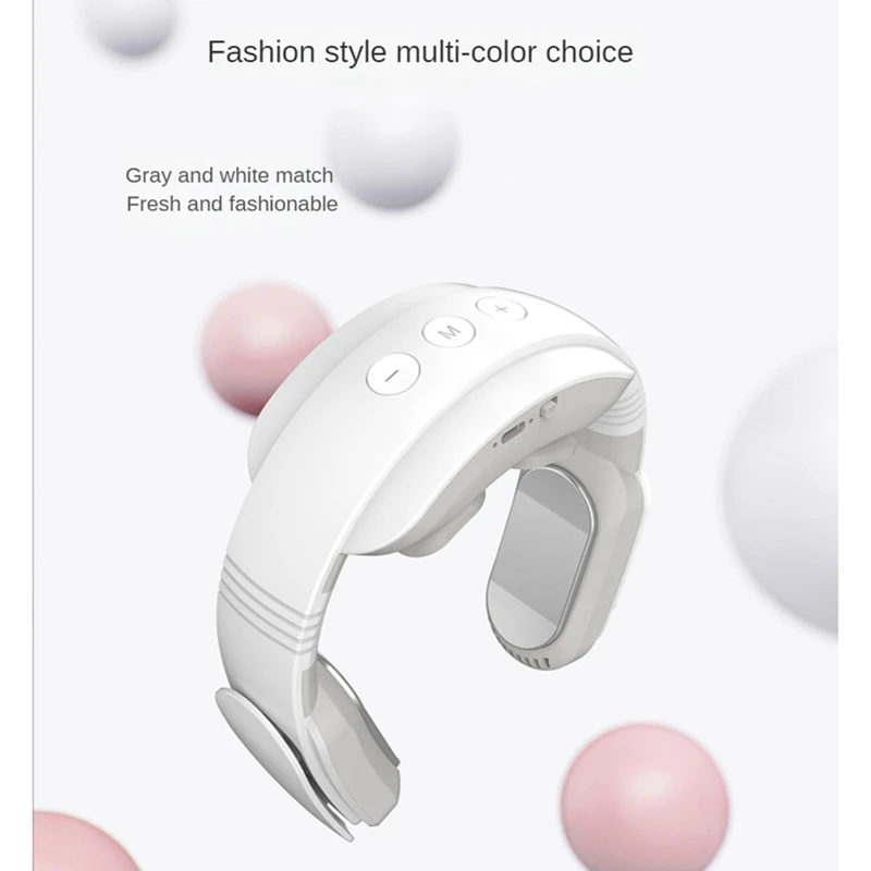 Ventilatore appeso al collo Condizionatore d'aria Senza foglia Archetto da collo Dispositivo di raffreddamento dell'aria Riscaldamento Raffreddamento Massaggiatore Impacco caldo Vibrazione Massaggiatore-AB