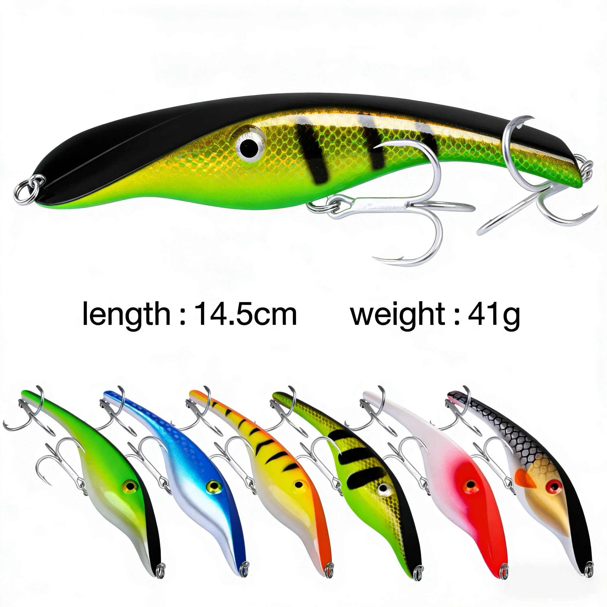 

14.5cm 41g Pencil Lure Hard Bait Topwater Fishing Lures Artificial Hard Lure for Saltwater Freshwater Carp Pike Bass Fishing