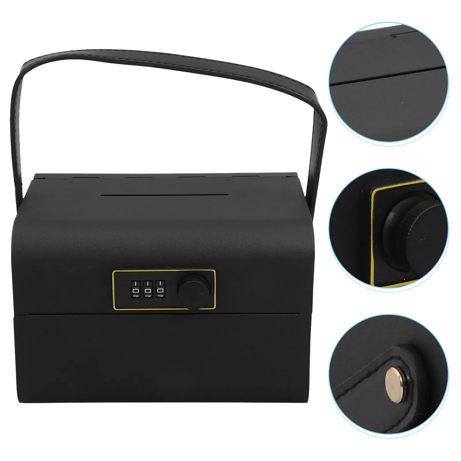 

Портативная металлическая копилка с кодовым замком, однотонная, для хранения наличных, монет и купюр, безопасный органайзер для денег