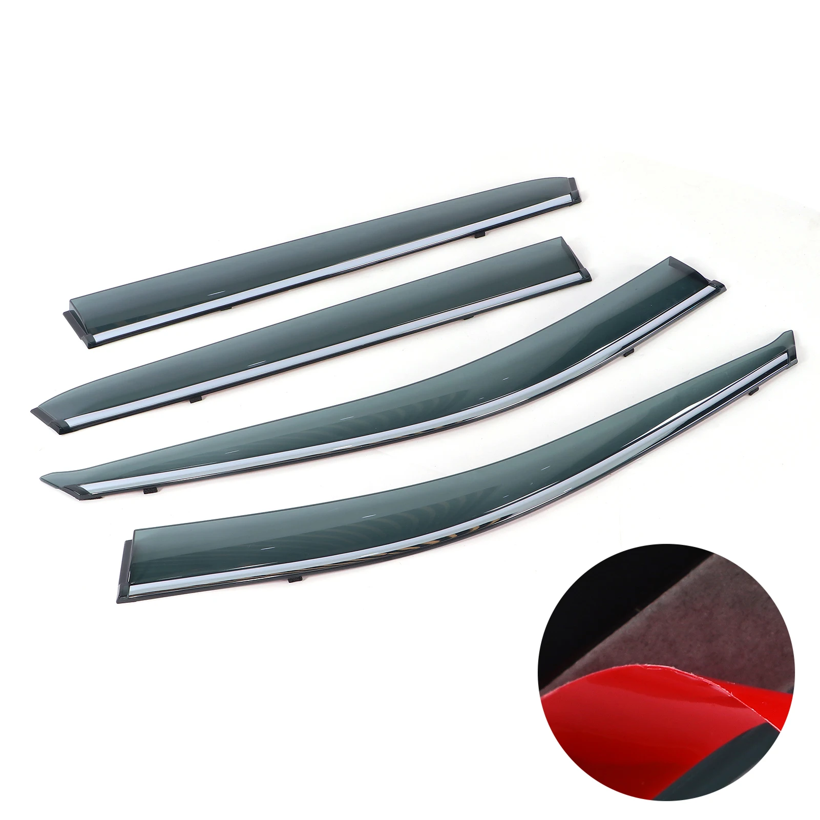 4pcs Window Visor Vent Sun Rain Shade Deflector Replacement for Nissan X-Trail/Rogue 2014-2018