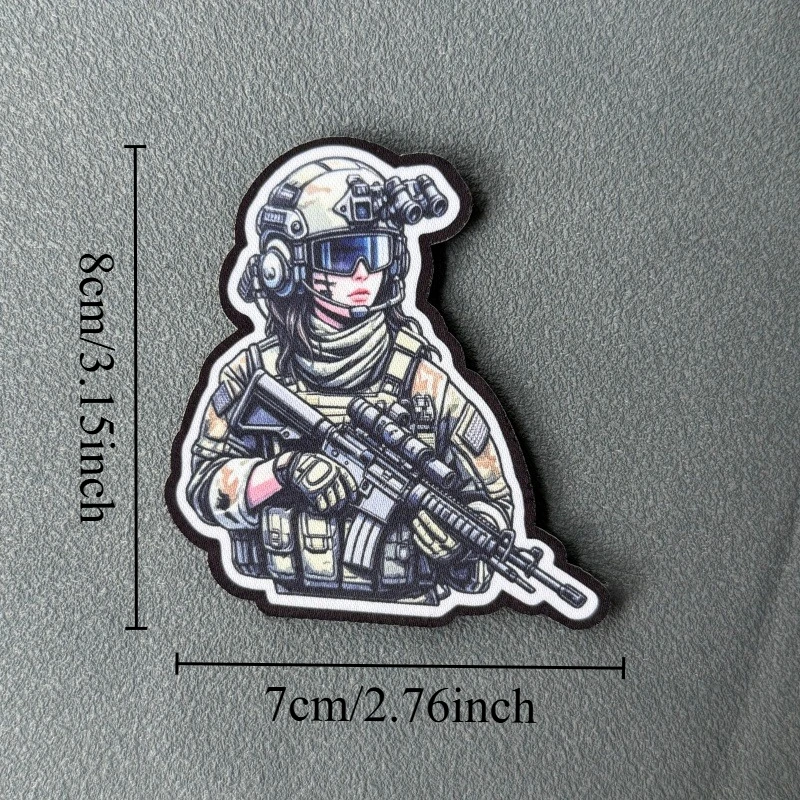 Female Soldier Patch Tactical Morale Printing Badge Hook and Loop Backpack Clothing Decoration Accessories Stickers Armbands