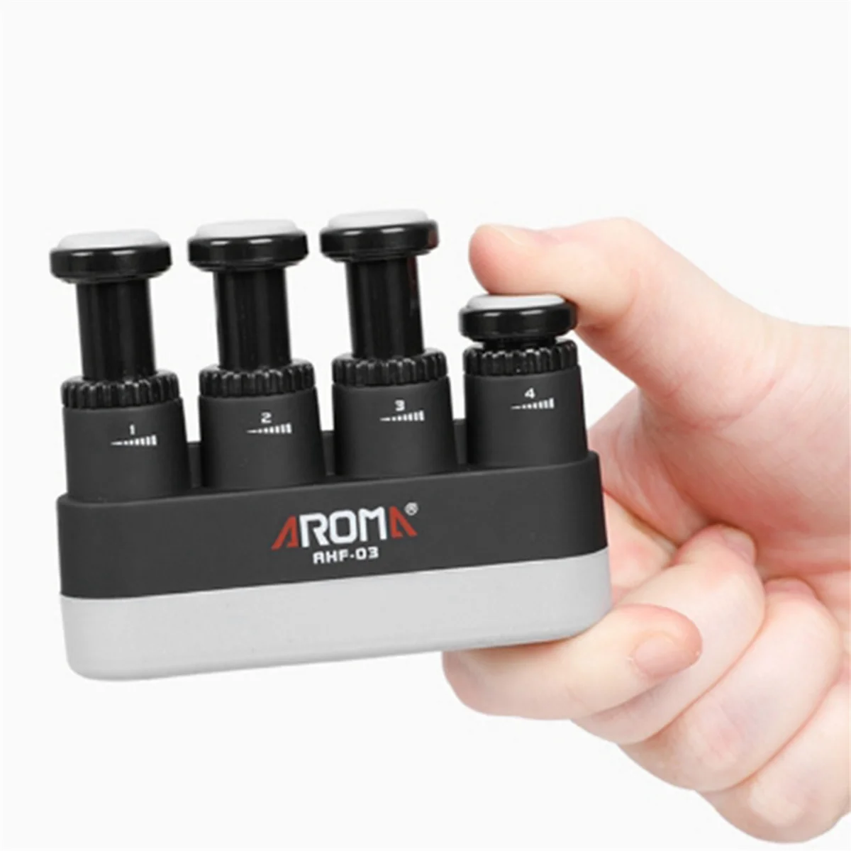 

AROMA Adjustable Finger Strengthener AHF-03 Piano Finger Exercise Tool Hand Grip Trainer for GuitarHUG