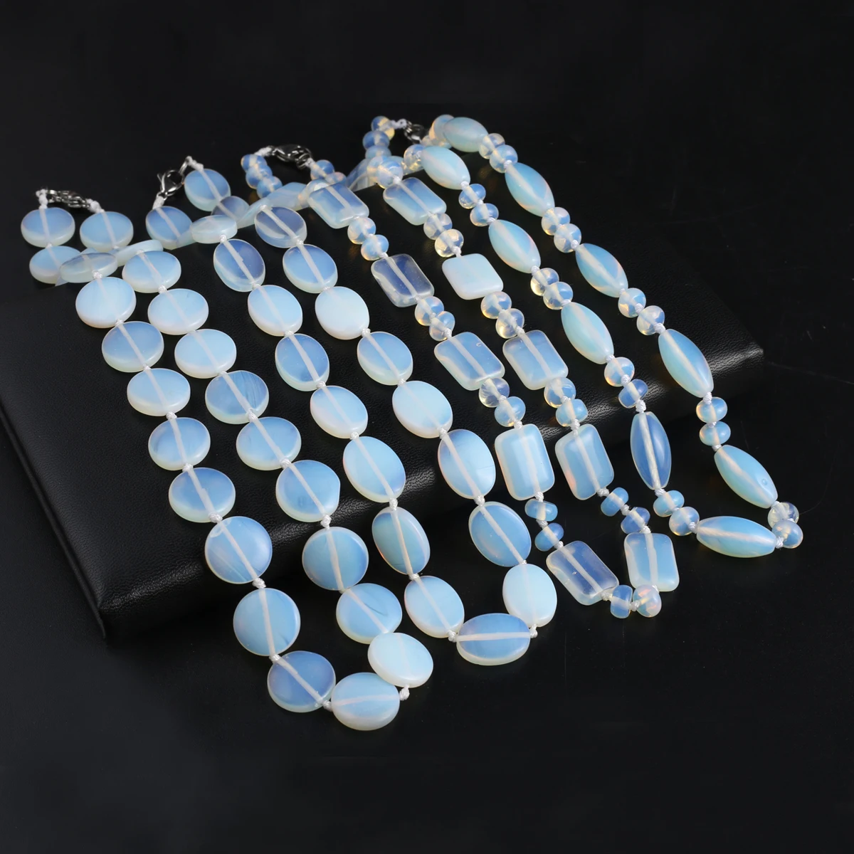 Beautiful Opal Beads Necklace Natural Stone Opalite Choker Meditation Yoga Necklaces for Women Men Jewelry Design