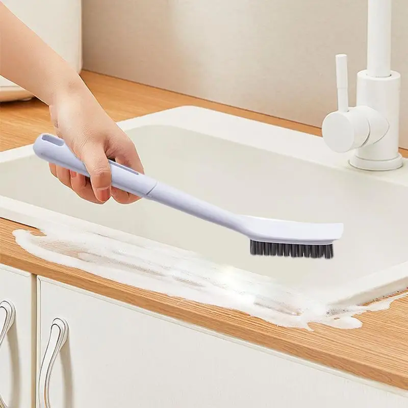 Crevice Cleaning Brush Long Handle Crevice Cleaning Tool Hard Bristle Cleaning Brush Ergonomic Cleaning Brush Tool Gaps Cleaning