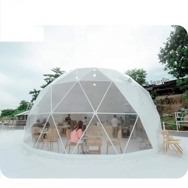 Waterpoof PVC Coated Outdoor Winter Party Camping Dome Tent With Stove