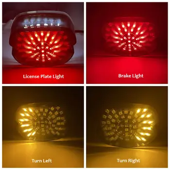 Luz de giro trasera para motocicleta, luz de freno, luz de marcha LED para Harley Sportster 883 1200 Dyna Touring Road King Softail 8 best sales Luz trasera Harley - №7