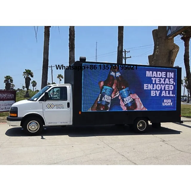 

Outdoor P4 Moving Advertising Digital Car LED Display Screens Mobile Truck LED TV Screen