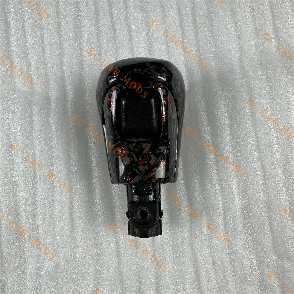 Forged carbon fiber gear shift knob for H-onda C-ivic 10th gen 2016-2021 red flake automatic transmission shifter car accessorie