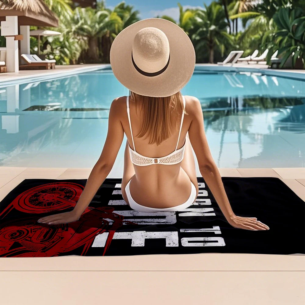 Luxury Redefined Harleys D-Davidson Quick Drying Bath Towel Microfiber beach towel light weight swimming camping yoga beach out view 6