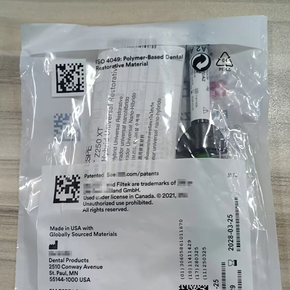 Dental Composite Resin Filtek Z250 Universal Restorative Z350XT Body Shade Z250XT Nano Hybrid Light Cure Bond Filling Materials