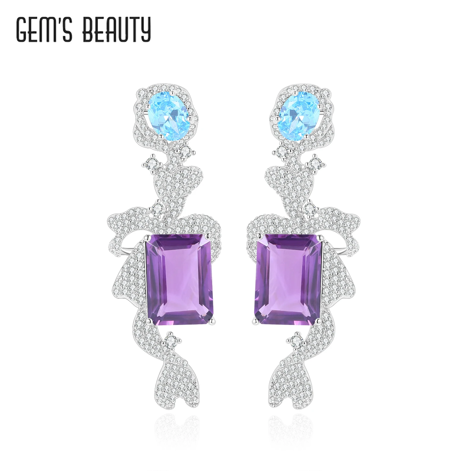 

GEM'S BEAUTY женские серьги из серебра 925 пробы оригинальные новые серьги для женщин женские серьги ювелирные изделия и аксессуары лучший подарок