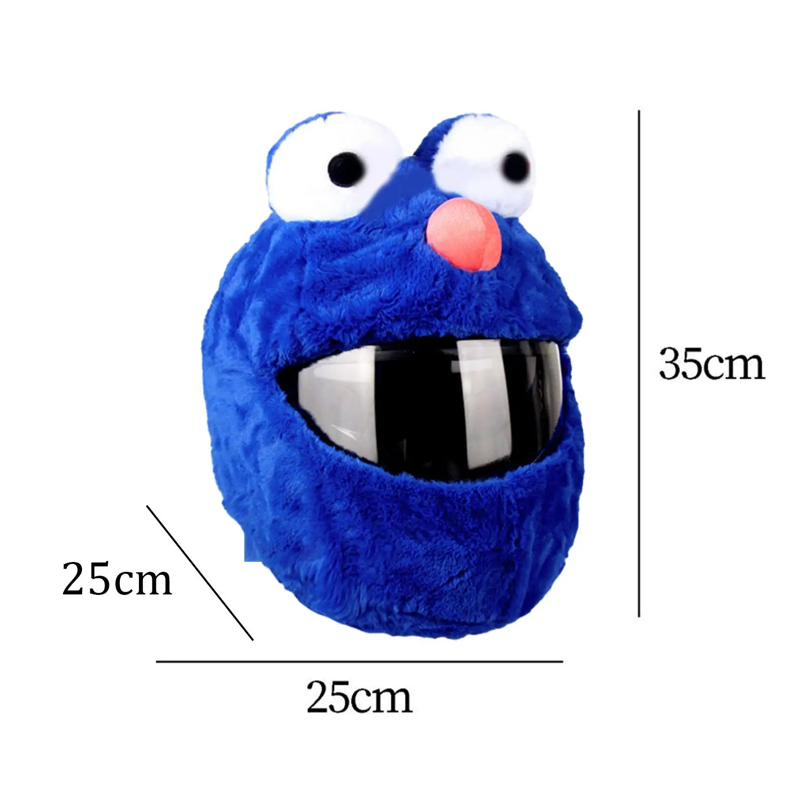 Motorcycle Helmet Cover Plush Men and Women Increase Riding Fun Motorbike Winter Outdoor Gifts Blue Outfit Funny Helmet Cover