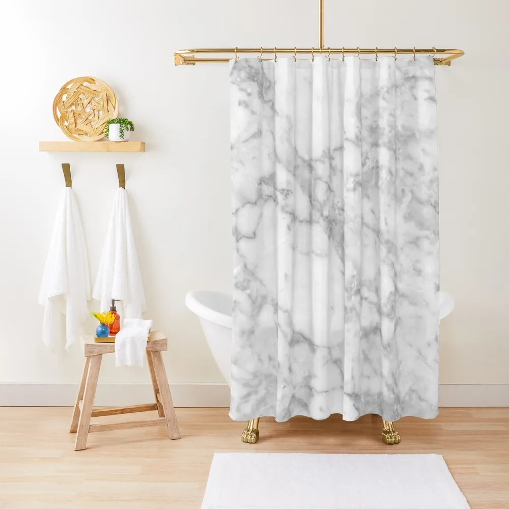 

White marble Shower Curtain Shower Bath Bathroom Accessorys Curtain