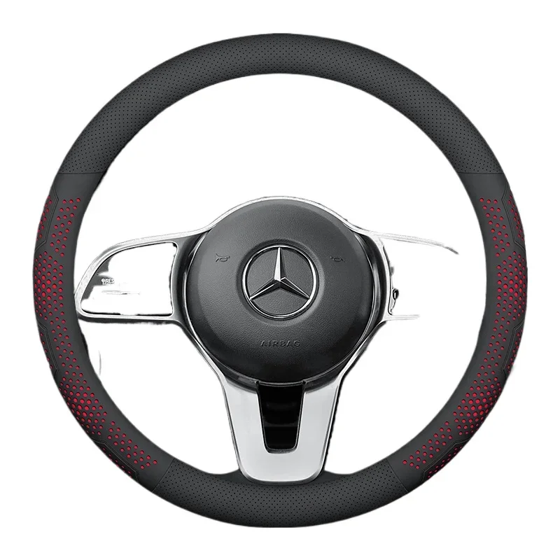 New style Leather Car Steering Wheel Cover for Mercedes-Benz E GLC CLE CLA CLS C B A T GLA SLC 260 200 300 400 220 350 250 180