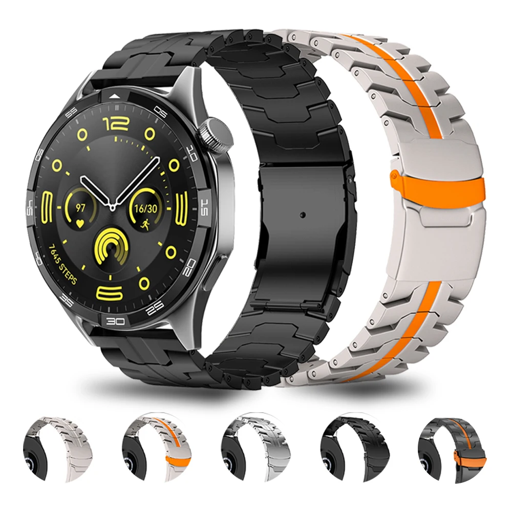 

20mm 22mm Stainless Steel Strap For Huawei Watch GT 5/4 Samsung Galaxy 7/6/5 44/40mm Men Bracelet For Huawei Watch GT5 Pro 46mm