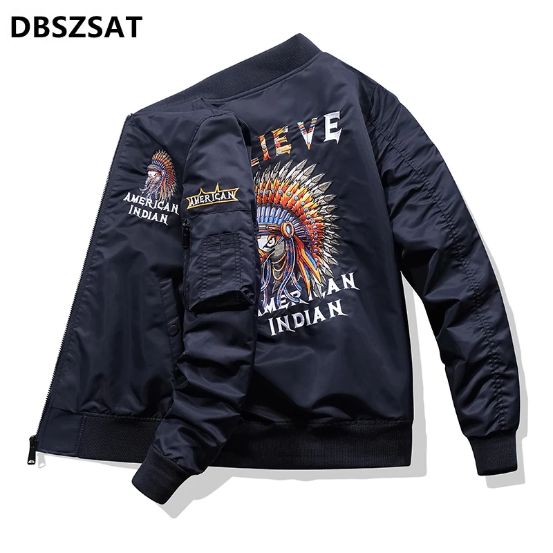 2025 Winter Man jackets   bomber coat racing motorcycle Clothes luxury aviator tactical Field vintage military men Clothing