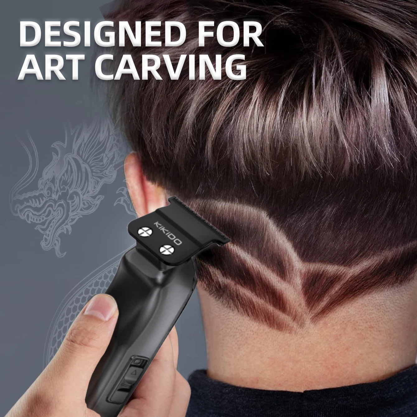 KIKIDO Hair Trimmer Professional Hair Clipper Cordless Hair Cutting Machine Barber Rechargeable Haircut Machine for Men KK-315