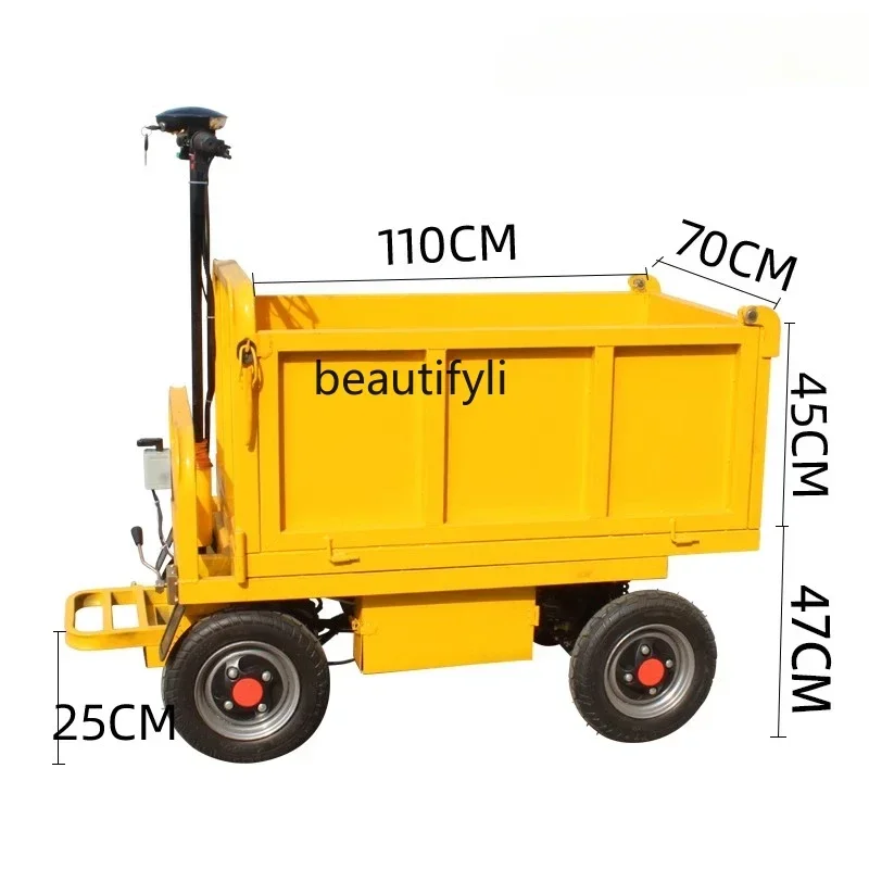 Dump dump truck engineering ash bucket electric flat trolley breeding farm feed bucket truck transport truck