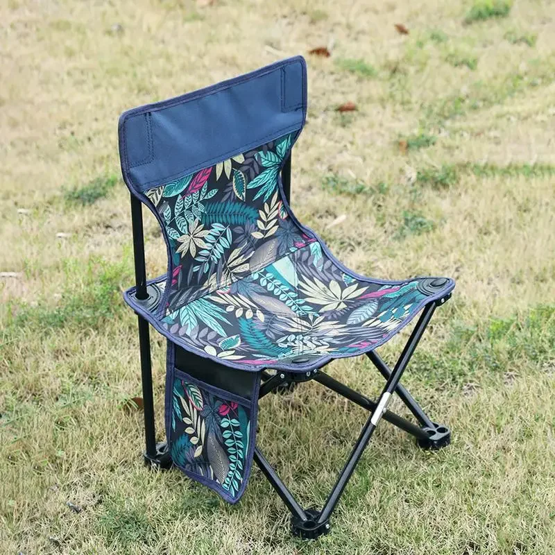 

Fishing Chair Folding Camping Chair Picnic Seat With Backrest Lightweight Portable Heavy Duty Chair For Beach Fishing Hiking BBQ