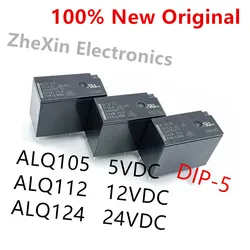 5-10PCS/Lot   ALQ112 、ALQ124 、ALQ105   DIP-5   New Original Universal Power Relay  5VDC、12VDC、24VDC