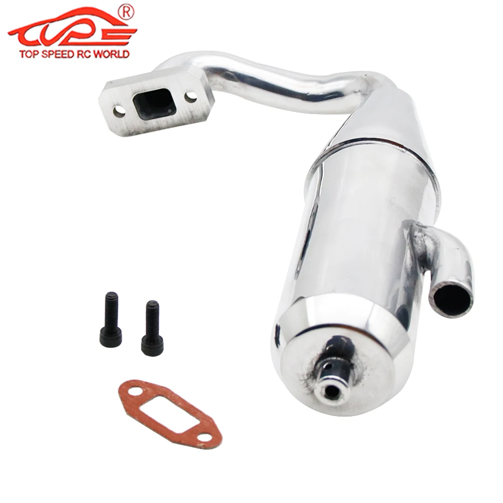 1/5 Engine Upgrade Parts Aluminum Exhaust Pipe Kit for 1/5 Scale Rc Car Gas HPI ROFUN ROVAN FG Truck Big Monster Truck Parts