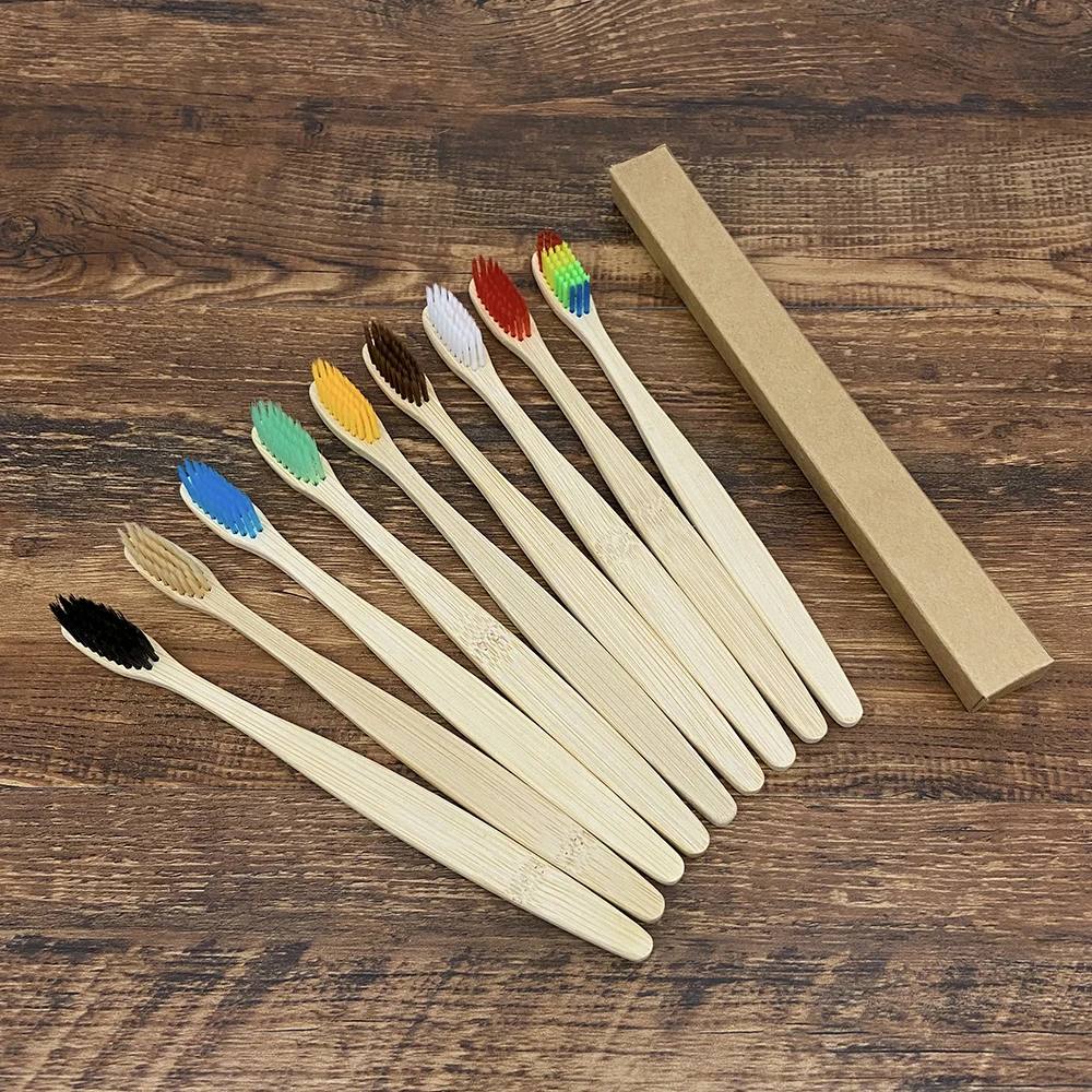 1Pcs ECO Friendly Toothbrush Bamboo Toothbrushes Resuable Portable Adult Wooden Soft Tooth Brush For Home Travel Hotel