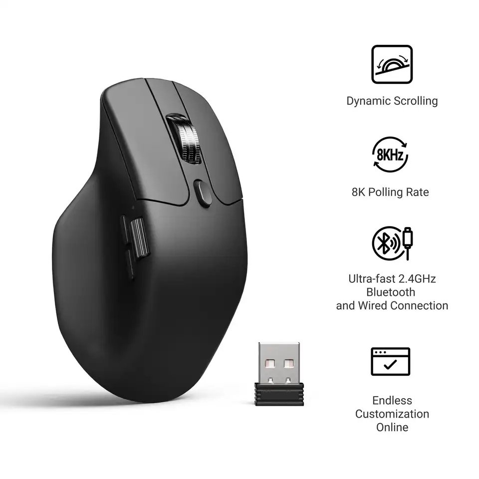 Keychron M6 Wireless Mouse All Silent Micro Switch PixArt 3950