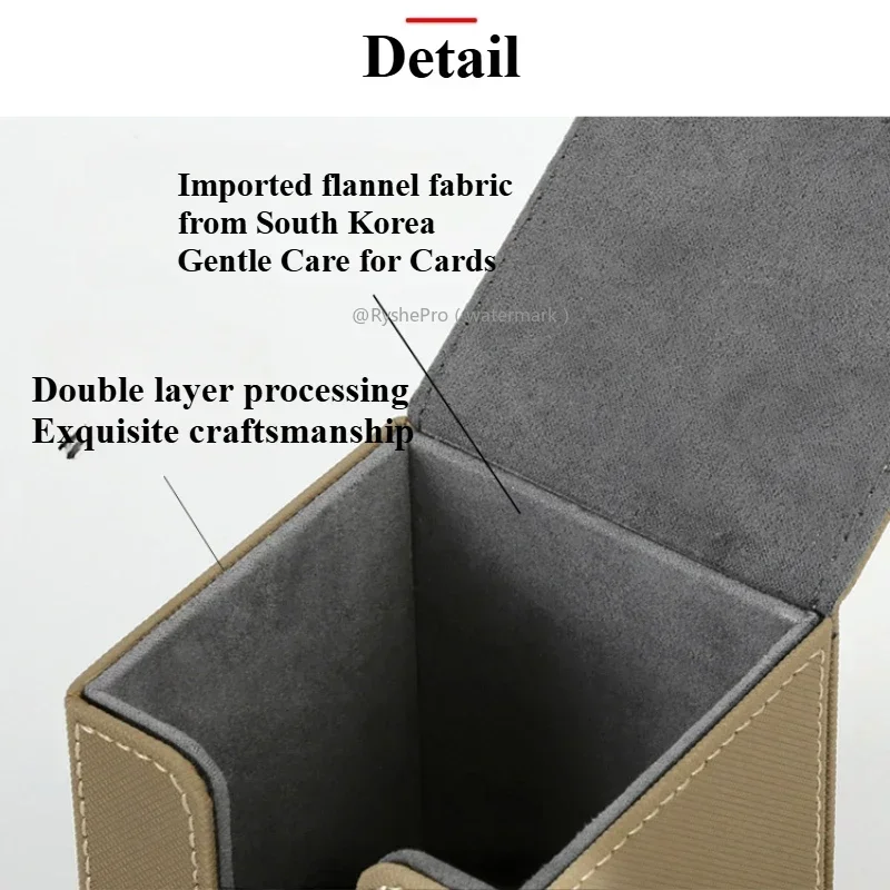 Коробка для колоды карт большого размера для 100+ карточек с рукавами и 2 разделителями Кожаный чехол для карточек премиум-класса с колодой для карточек Mtg